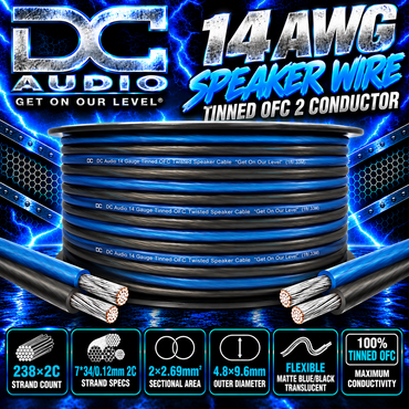 DC Audio 14 awg OFC Speaker Wire