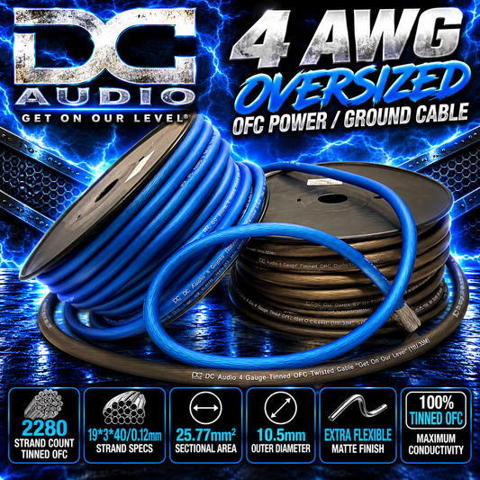 DC Audio 4 AWG Tinned OFC Power / Ground Cable