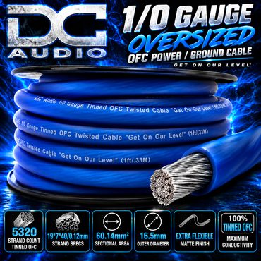 DC Audio 1/0 Tinned OFC Power / Ground Cable