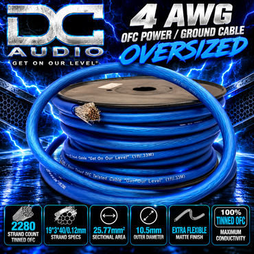DC Audio 4 AWG Tinned OFC Power / Ground Cable