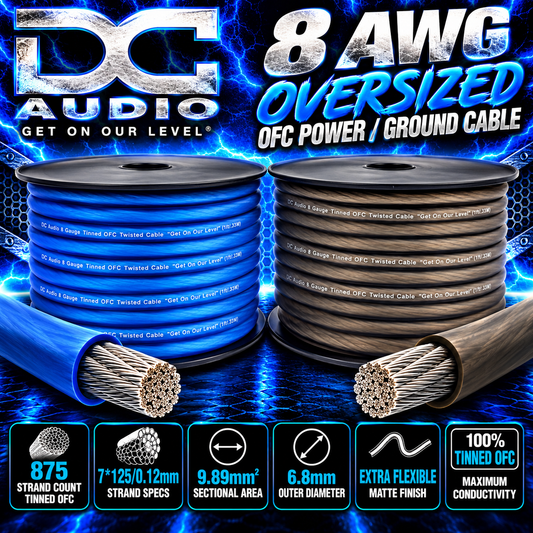 DC Audio 8 AWG Tinned OFC Power / Ground Cable