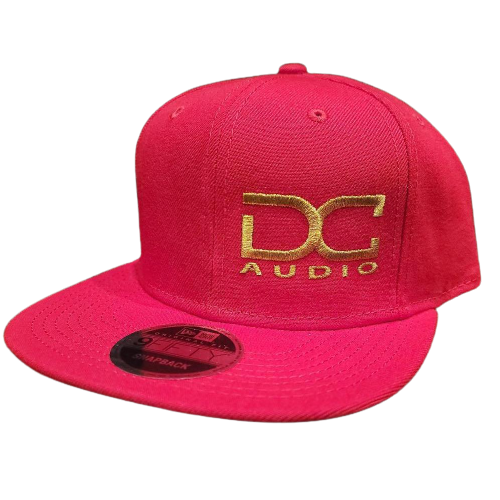 DC AUDIO Red / Gold Snapback DC Audio Hat (9fifty / flatbill)