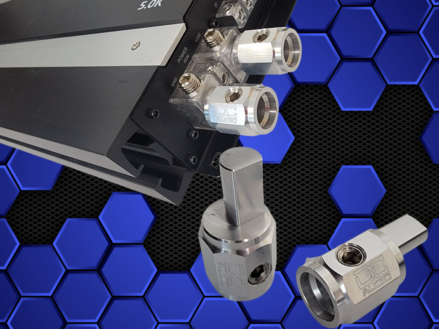 "OCT 1/1 WR" Octo Series 1/0 to 1/0 Wire ends for Amplifiers Aluminum