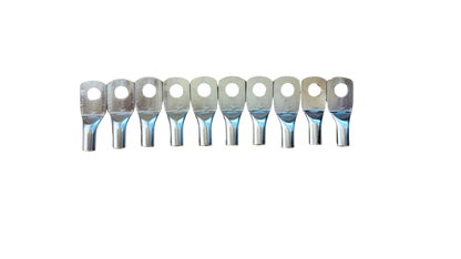 DC Audio 8AWG-6mm Holes Tinned Copper Ring Terminals w/ Heat Shrink Tubing - 10 Pack