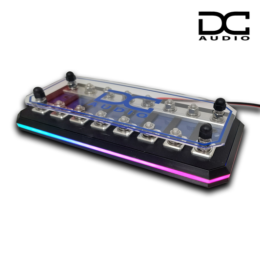 DC Audio Fused Distribution Block with LED lite base