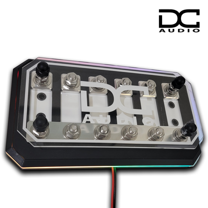 DC Audio Fused Distribution Block with LED lite base