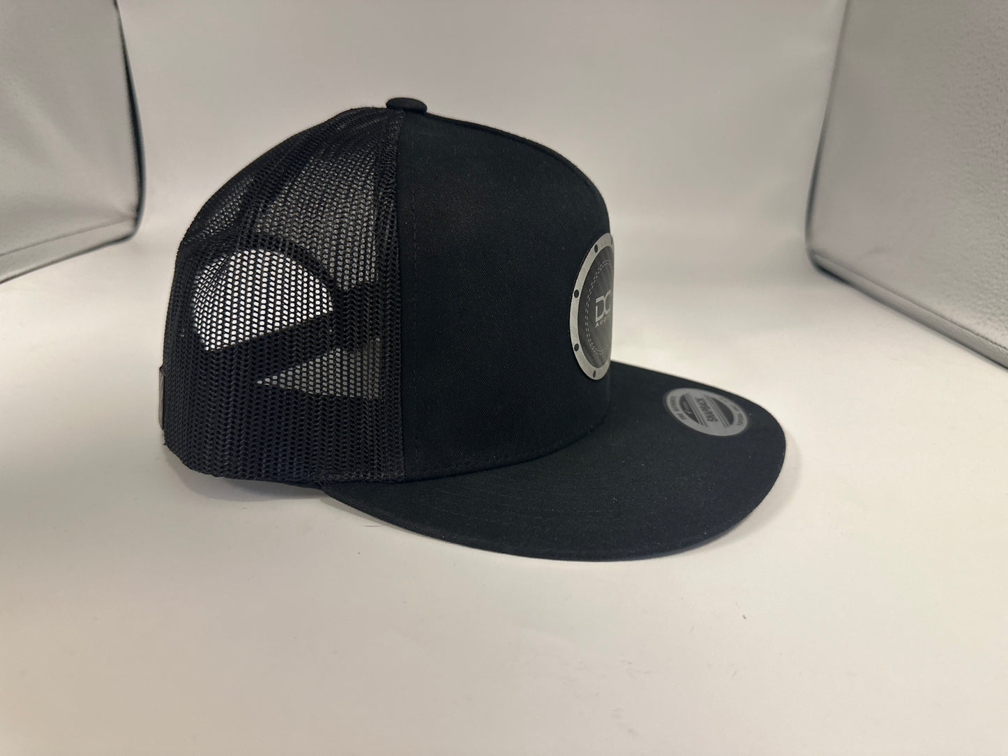 DC Audio Black Snap back Trucker Hat (subwoofer Logo)