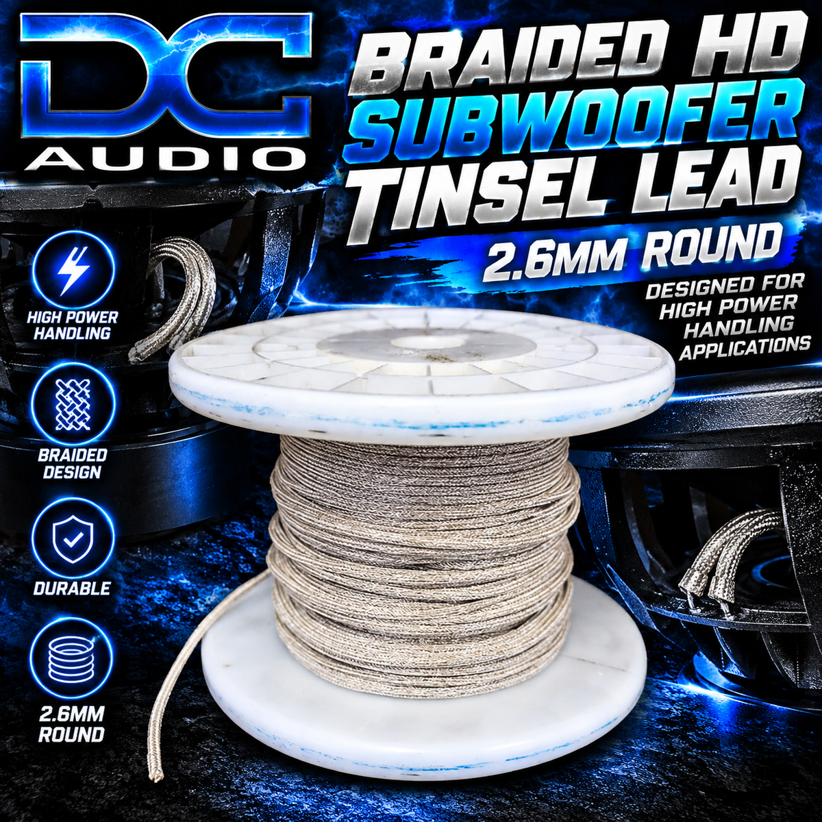 DC Audio 2.6mm HD Subwoofer Lead Wire
