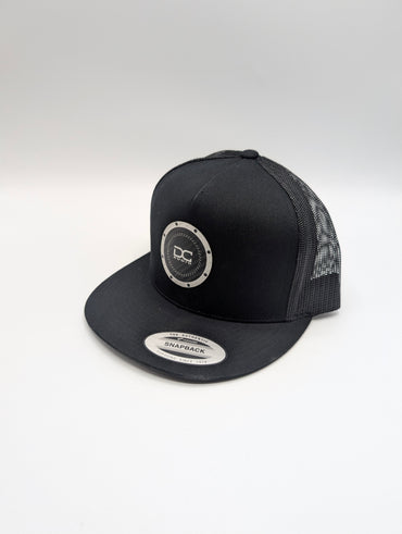 DC Audio Black Snap back Trucker Hat (subwoofer Logo)