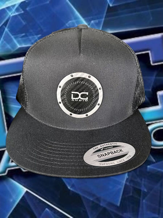 DC Audio Black Snap back Trucker Hat (subwoofer Logo)