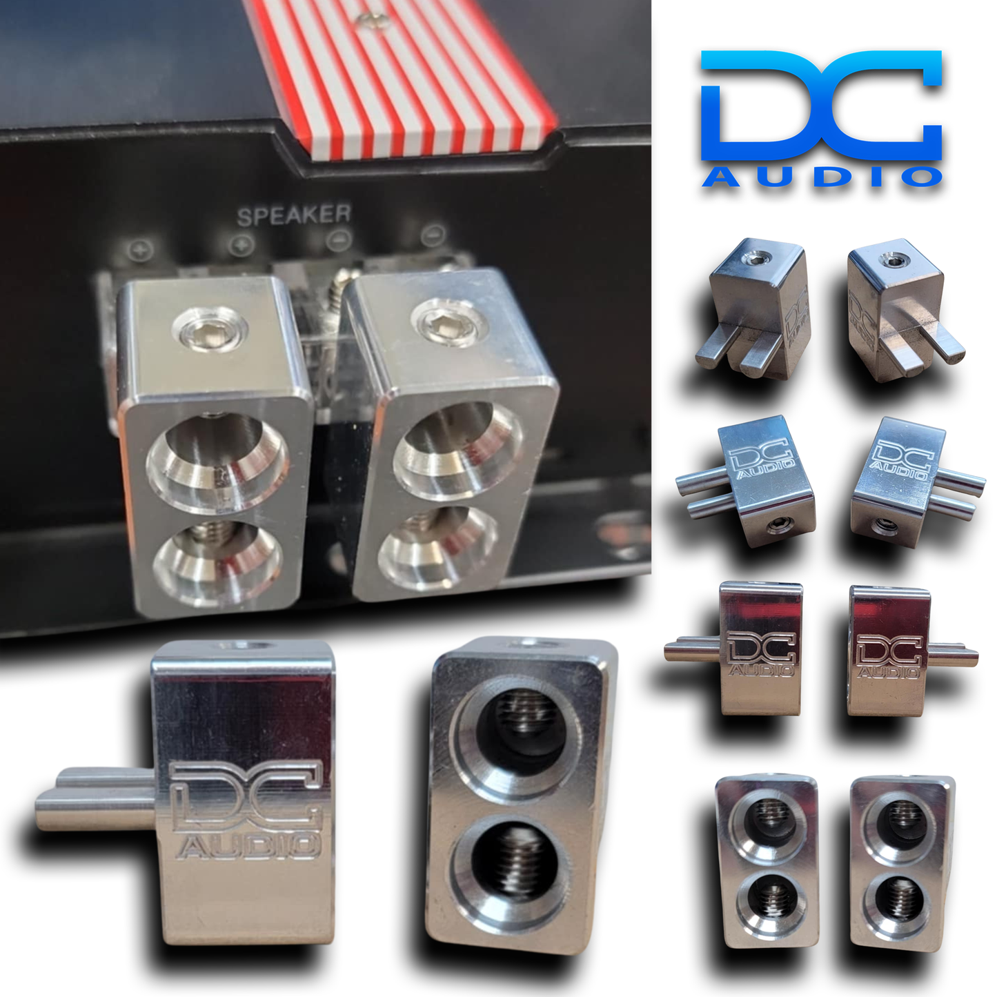 8awg to Dual 4awg Speaker Terminal Adaptors