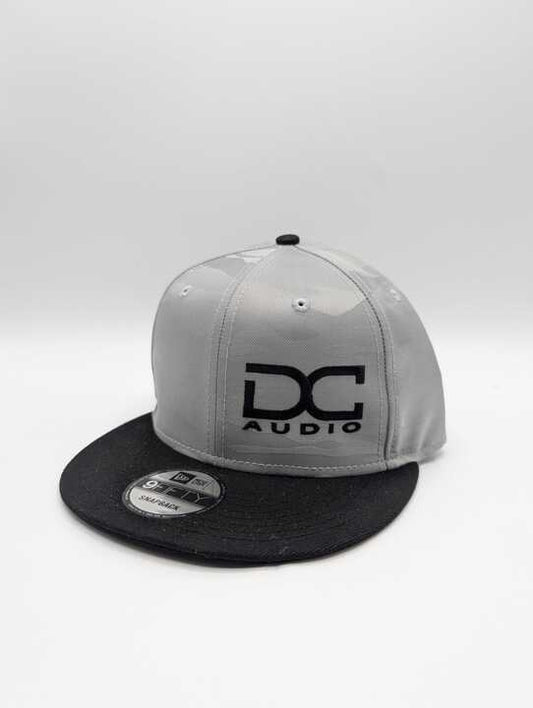 DC AUDIO Grey Camo/ Black Logo Snapback DC Audio Hat (9fifty / flatbill)